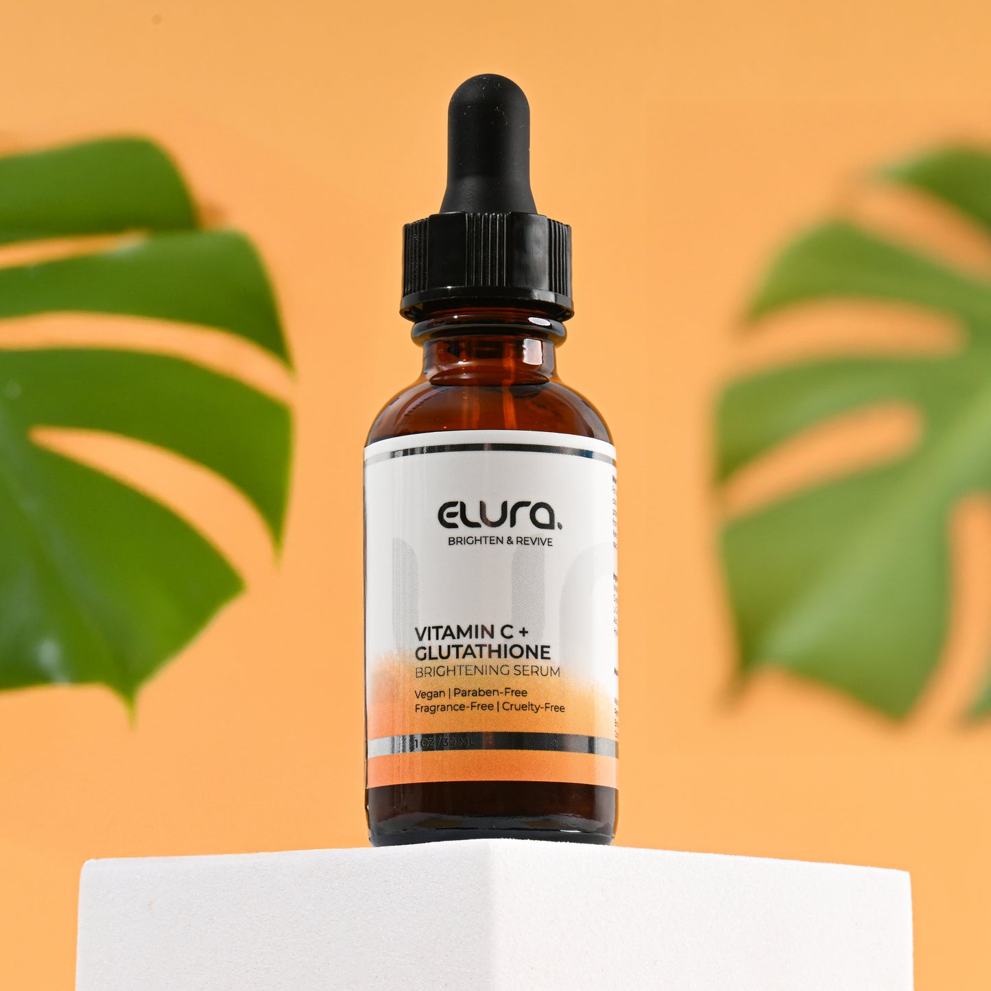 ELURA Vitamin C + Glutathione Face Serum – Brightening & Anti-Aging with Hyaluronic Acid, Vitamin E – Hydrating Antioxidant for Glowing, Even-Toned Skin – Made in USA, 1 fl oz