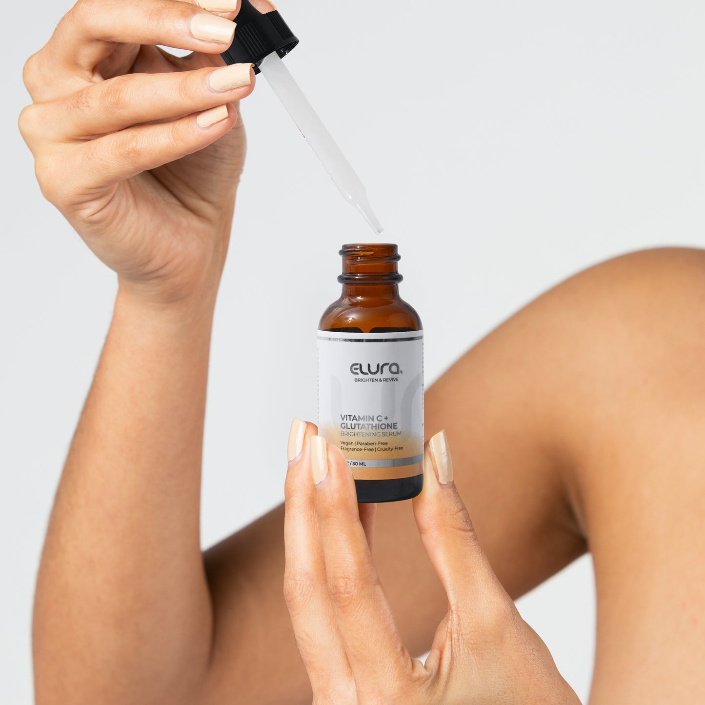 ELURA Vitamin C + Glutathione Face Serum – Brightening & Anti-Aging with Hyaluronic Acid, Vitamin E – Hydrating Antioxidant for Glowing, Even-Toned Skin – Made in USA, 1 fl oz